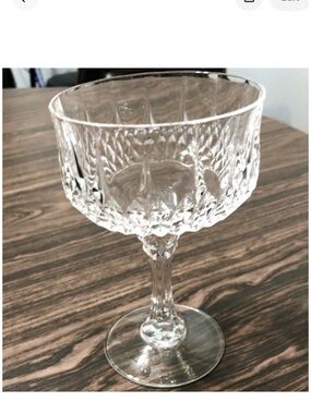Vintage 6 crystal glasses coupe dessert or shrimp